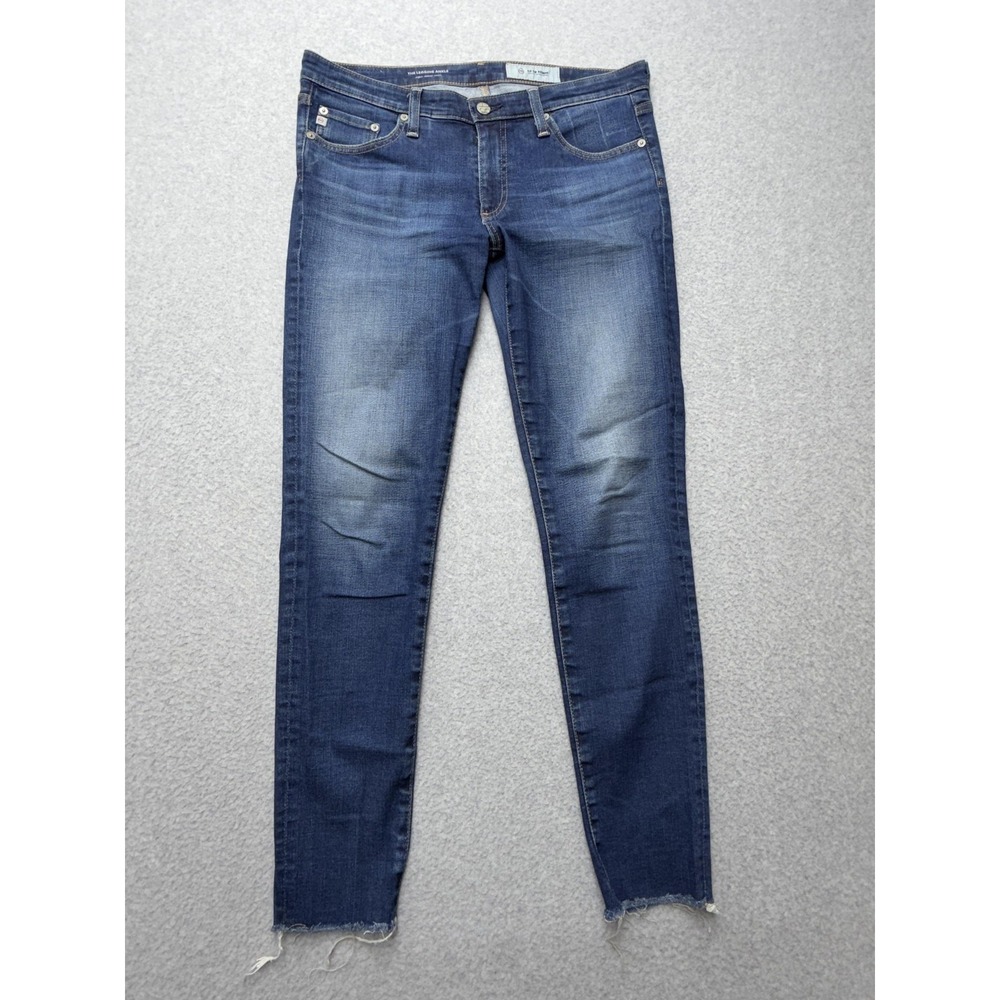 AG Adriano Goldschmied The‎ Legging Ankle Jeans Womens 29R Blue Skinny Raw Hem